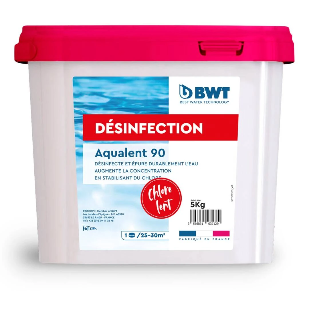 Chlore Lent Galets - Aqualent 90 - 5kg BWT 1 Chlore Lent Galets - Aqualent 90 - 5kg BWT